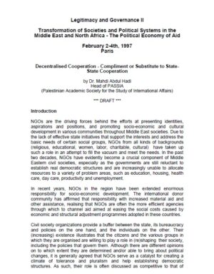 Decentralized Cooperation - Complement or Substitute to State-State Cooperation