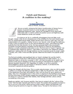 Fateh and Hamas - A Coalition in the Making?