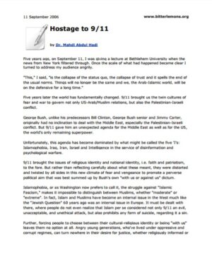 Hostage to 9/11